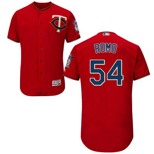 Twins #54 Sergio Romo Red Flexbase Authentic Collection Stitched MLB Jersey Twins #54 Sergio Romo Red Flexbase Authentic Collection Stitched MLB Jersey
