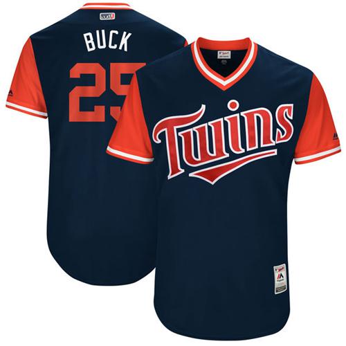 Twins #25 Byron Buxton Navy "Buck" Players Weekend Authentic Stitched MLB Jersey Twins #25 Byron Buxton Navy "Buck" Players Weekend Authentic Stitched MLB Jersey