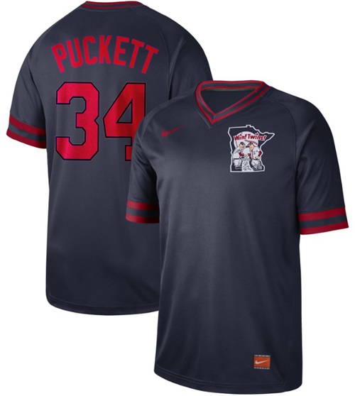 Nike Twins #34 Kirby Puckett Navy Authentic Cooperstown Collection Stitched MLB Jersey Nike Twins #34 Kirby Puckett Navy Authentic Cooperstown Collection Stitched MLB Jersey