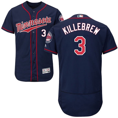 Twins #3 Harmon Killebrew Navy Blue Flexbase Authentic Collection Stitched MLB Jersey Twins #3 Harmon Killebrew Navy Blue Flexbase Authentic Collection Stitched MLB Jersey