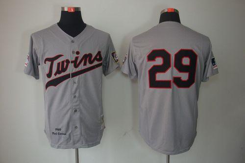 Mitchell And Ness 1969 Twins #29 Rod Carew Grey Throwback Stitched MLB Jersey Mitchell And Ness 1969 Twins #29 Rod Carew Grey Throwback Stitched MLB Jersey