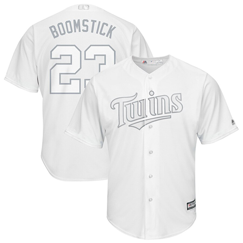 Twins #23 Nelson Cruz White "Boomstick" Players Weekend Cool Base Stitched MLB Jersey Twins #23 Nelson Cruz White "Boomstick" Players Weekend Cool Base Stitched MLB Jersey