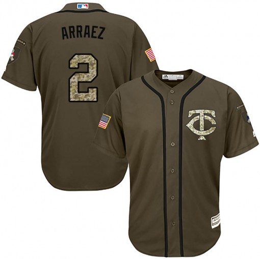 Twins #2 Luis Arraez Green Salute to Service Stitched MLB Jersey Twins #2 Luis Arraez Green Salute to Service Stitched MLB Jersey