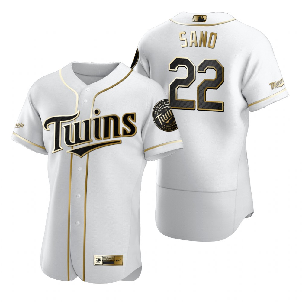 Minnesota Twins #22 Miguel Sano White Nike Men's Authentic Golden Edition MLB Jersey Minnesota Twins #22 Miguel Sano White Nike Men's Authentic Golden Edition MLB Jersey