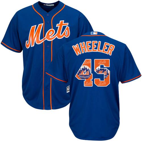 Mets #45 Zack Wheeler Blue Team Logo Fashion Stitched MLB Jersey Mets #45 Zack Wheeler Blue Team Logo Fashion Stitched MLB Jersey