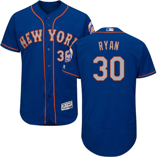 Mets #30 Nolan Ryan Blue(Grey NO.) Flexbase Authentic Collection Stitched MLB Jersey Mets #30 Nolan Ryan Blue(Grey NO.) Flexbase Authentic Collection Stitched MLB Jersey