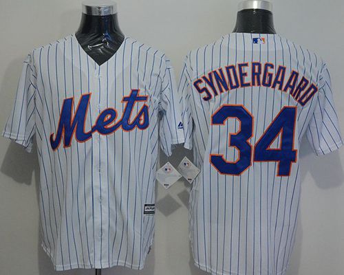 Mets #34 Noah Syndergaard White(Blue Strip) New Cool Base Stitched MLB Jersey Mets #34 Noah Syndergaard White(Blue Strip) New Cool Base Stitched MLB Jersey