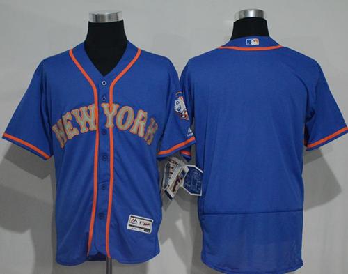 Mets Blank Blue(Grey NO.) Flexbase Authentic Collection Stitched MLB Jersey Mets Blank Blue(Grey NO.) Flexbase Authentic Collection Stitched MLB Jersey