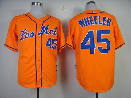 Mets #45 Zack Wheeler Orange Los Mets Cool Base Stitched MLB Jersey Mets #45 Zack Wheeler Orange Los Mets Cool Base Stitched MLB Jersey