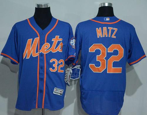 Mets #32 Steven Matz Blue Flexbase Authentic Collection Stitched MLB Jersey Mets #32 Steven Matz Blue Flexbase Authentic Collection Stitched MLB Jersey