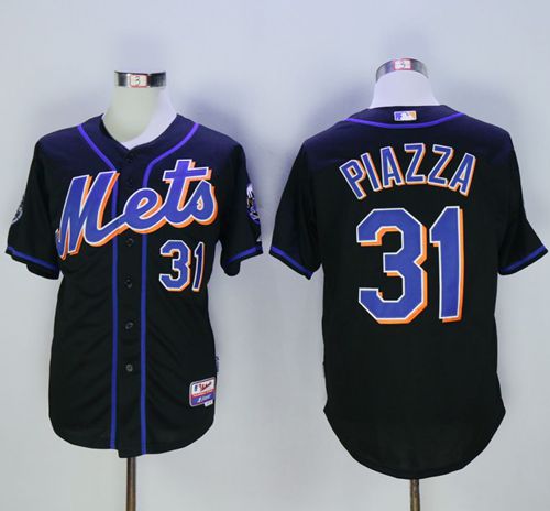 Mets #31 Mike Piazza Black 2016 Hall Of Fame Patch Stitched MLB Jersey Mets #31 Mike Piazza Black 2016 Hall Of Fame Patch Stitched MLB Jersey