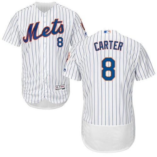 Mets #8 Gary Carter White(Blue Strip) Flexbase Authentic Collection Stitched MLB Jersey Mets #8 Gary Carter White(Blue Strip) Flexbase Authentic Collection Stitched MLB Jersey