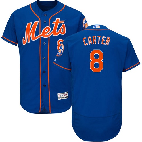Mets #8 Gary Carter Blue Flexbase Authentic Collection Stitched MLB Jersey Mets #8 Gary Carter Blue Flexbase Authentic Collection Stitched MLB Jersey