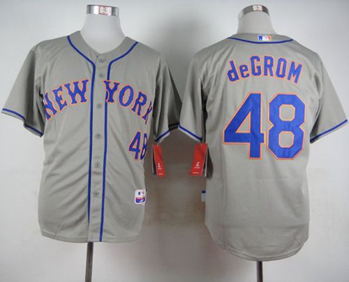 Mets #48 Jacob DeGrom Grey Road Cool Base Stitched MLB Jersey Mets #48 Jacob DeGrom Grey Road Cool Base Stitched MLB Jersey