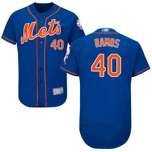 Mets #40 Wilson Ramos Blue Flexbase Authentic Collection Stitched MLB Jersey Mets #40 Wilson Ramos Blue Flexbase Authentic Collection Stitched MLB Jersey