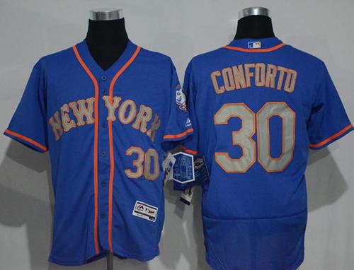 Mets #30 Michael Conforto Blue(Grey NO.) Flexbase Authentic Collection Stitched MLB Jersey Mets #30 Michael Conforto Blue(Grey NO.) Flexbase Authentic Collection Stitched MLB Jersey