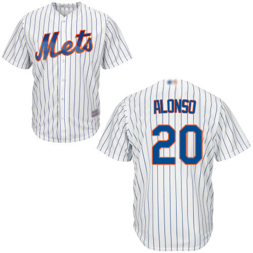 Mets #20 Pete Alonso White(Blue Strip) New Cool Base Stitched MLB Jersey Mets #20 Pete Alonso White(Blue Strip) New Cool Base Stitched MLB Jersey