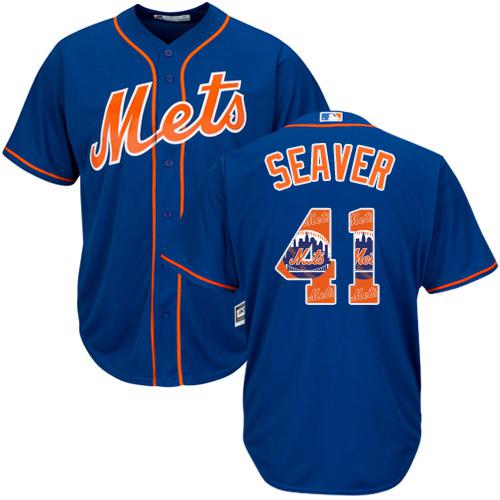 Mets #41 Tom Seaver Blue Team Logo Fashion Stitched MLB Jersey Mets #41 Tom Seaver Blue Team Logo Fashion Stitched MLB Jersey
