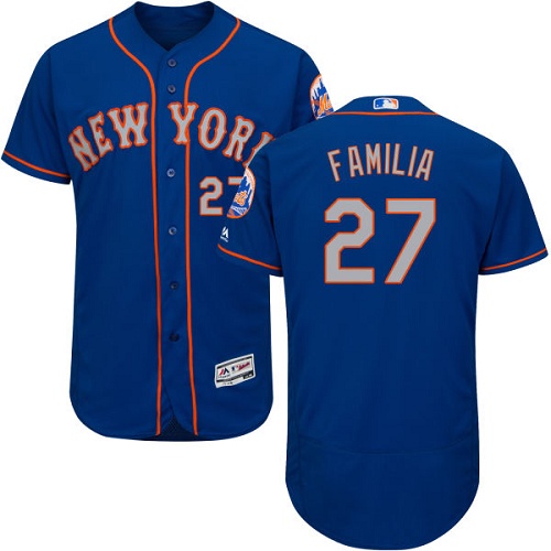 Mets #27 Jeurys Familia Blue(Grey NO.) Flexbase Authentic Collection Stitched MLB Jersey Mets #27 Jeurys Familia Blue(Grey NO.) Flexbase Authentic Collection Stitched MLB Jersey