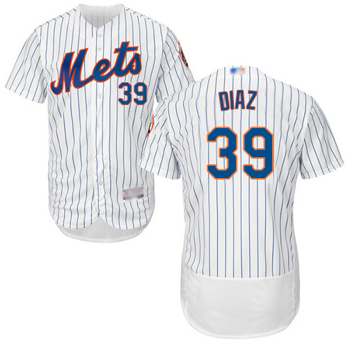 Mets #39 Edwin Diaz White(Blue Strip) Flexbase Authentic Collection Stitched MLB Jersey Mets #39 Edwin Diaz White(Blue Strip) Flexbase Authentic Collection Stitched MLB Jersey