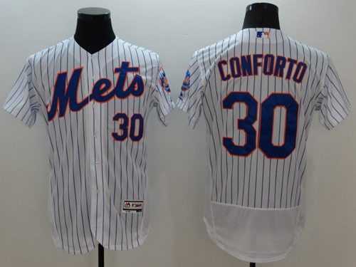 Mets #30 Michael Conforto White(Blue Strip) Flexbase Authentic Collection Stitched MLB Jersey Mets #30 Michael Conforto White(Blue Strip) Flexbase Authentic Collection Stitched MLB Jersey