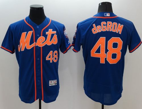 Mets #48 Jacob DeGrom Blue Flexbase Authentic Collection Stitched MLB Jersey Mets #48 Jacob DeGrom Blue Flexbase Authentic Collection Stitched MLB Jersey