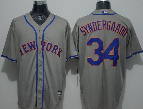 Mets #34 Noah Syndergaard Grey New Cool Base Stitched MLB Jersey Mets #34 Noah Syndergaard Grey New Cool Base Stitched MLB Jersey