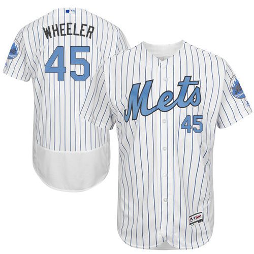 Mets #45 Zack Wheeler White(Blue Strip) Flexbase Authentic Collection Father's Day Stitched MLB Jersey Mets #45 Zack Wheeler White(Blue Strip) Flexbase Authentic Collection Father's Day Stitched MLB Jersey