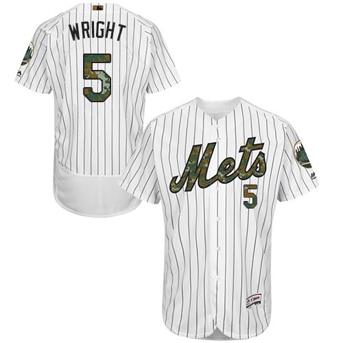 Mets #5 David Wright White(Blue Strip) Flexbase Authentic Collection Memorial Day Stitched MLB Jersey Mets #5 David Wright White(Blue Strip) Flexbase Authentic Collection Memorial Day Stitched MLB Jersey