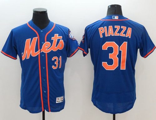 Mets #31 Mike Piazza Blue Flexbase Authentic Collection Stitched MLB Jersey Mets #31 Mike Piazza Blue Flexbase Authentic Collection Stitched MLB Jersey