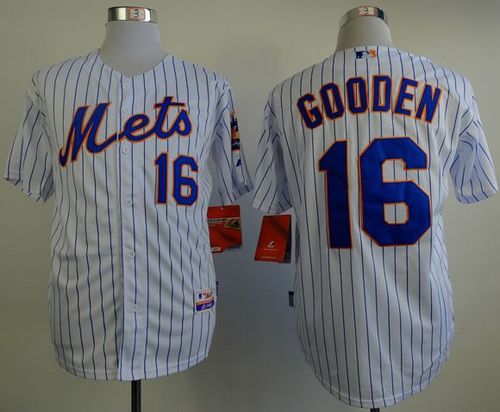 Mets #16 Dwight Gooden White(Blue Strip) Home Cool Base Stitched MLB Jersey Mets #16 Dwight Gooden White(Blue Strip) Home Cool Base Stitched MLB Jersey