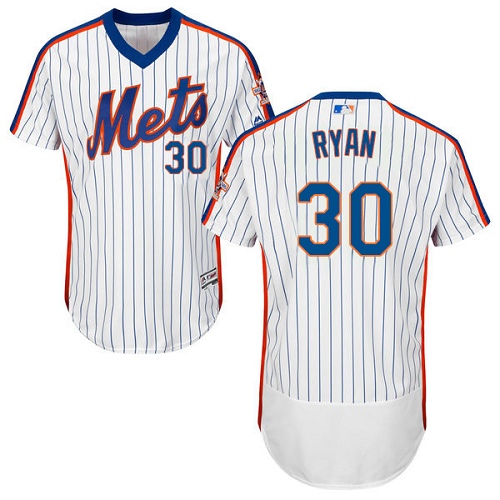 Mets #30 Nolan Ryan White(Blue Strip) Flexbase Authentic Collection Alternate Stitched MLB Jersey Mets #30 Nolan Ryan White(Blue Strip) Flexbase Authentic Collection Alternate Stitched MLB Jersey