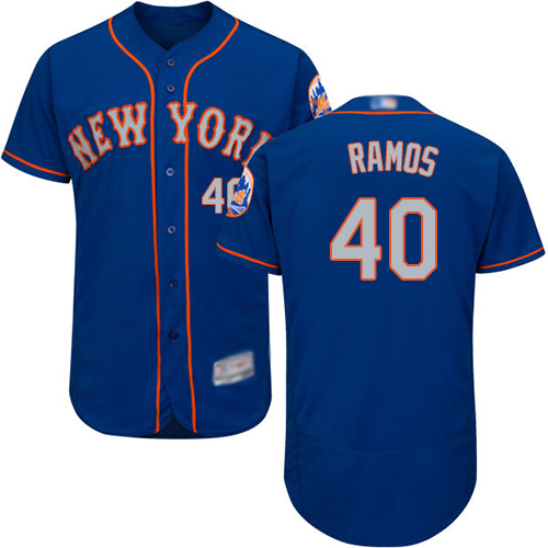 Mets #40 Wilson Ramos Blue(Grey NO.) Flexbase Authentic Collection Stitched MLB Jersey Mets #40 Wilson Ramos Blue(Grey NO.) Flexbase Authentic Collection Stitched MLB Jersey