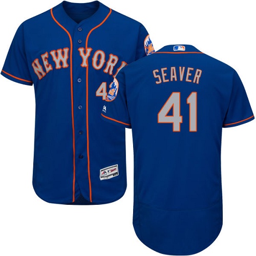 Mets #41 Tom Seaver Blue(Grey NO.) Flexbase Authentic Collection Stitched MLB Jersey Mets #41 Tom Seaver Blue(Grey NO.) Flexbase Authentic Collection Stitched MLB Jersey