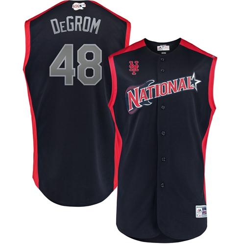 Mets #48 Jacob DeGrom Navy 2019 All-Star National League Stitched MLB Jersey Mets #48 Jacob DeGrom Navy 2019 All-Star National League Stitched MLB Jersey