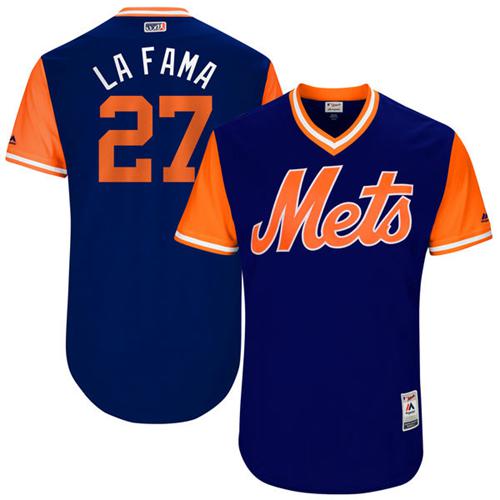 Mets #27 Jeurys Familia Royal "La Fama" Players Weekend Authentic Stitched MLB Jersey Mets #27 Jeurys Familia Royal "La Fama" Players Weekend Authentic Stitched MLB Jersey