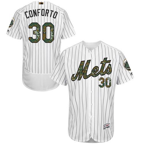 Mets #30 Michael Conforto White(Blue Strip) Flexbase Authentic Collection Memorial Day Stitched MLB Jersey Mets #30 Michael Conforto White(Blue Strip) Flexbase Authentic Collection Memorial Day Stitched MLB Jersey