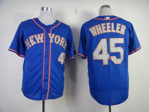 Mets #45 Zack Wheeler Blue(Grey NO.) Alternate Road Cool Base Stitched MLB Jersey Mets #45 Zack Wheeler Blue(Grey NO.) Alternate Road Cool Base Stitched MLB Jersey