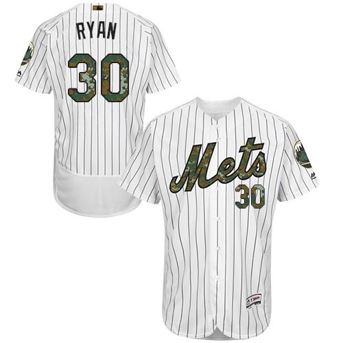 Mets #30 Nolan Ryan White(Blue Strip) Flexbase Authentic Collection Memorial Day Stitched MLB Jersey Mets #30 Nolan Ryan White(Blue Strip) Flexbase Authentic Collection Memorial Day Stitched MLB Jersey