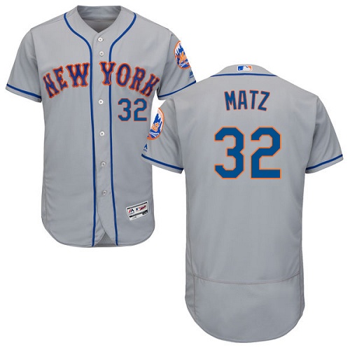 Mets #32 Steven Matz Grey Flexbase Authentic Collection Stitched MLB Jersey Mets #32 Steven Matz Grey Flexbase Authentic Collection Stitched MLB Jersey