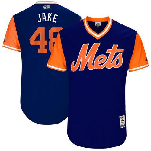 Mets #48 Jacob DeGrom Royal "Jake" Players Weekend Authentic Stitched MLB Jersey Mets #48 Jacob DeGrom Royal "Jake" Players Weekend Authentic Stitched MLB Jersey