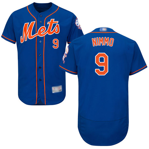 Mets #9 Brandon Nimmo Blue Flexbase Authentic Collection Stitched MLB Jersey Mets #9 Brandon Nimmo Blue Flexbase Authentic Collection Stitched MLB Jersey