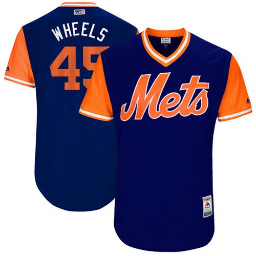 Mets #45 Zack Wheeler Royal 