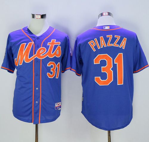 Mets #31 Mike Piazza Blue Alternate Home 2016 Hall Of Fame Patch Stitched MLB Jersey Mets #31 Mike Piazza Blue Alternate Home 2016 Hall Of Fame Patch Stitched MLB Jersey