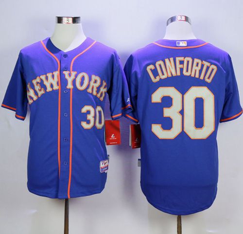 Mets #30 Michael Conforto Blue(Grey NO.) Alternate Road Cool Base Stitched MLB Jersey Mets #30 Michael Conforto Blue(Grey NO.) Alternate Road Cool Base Stitched MLB Jersey