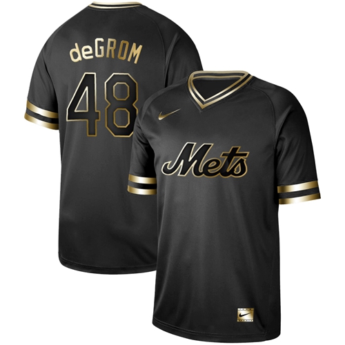Nike Mets #48 Jacob DeGrom Black Gold Authentic Stitched MLB Jersey Nike Mets #48 Jacob DeGrom Black Gold Authentic Stitched MLB Jersey