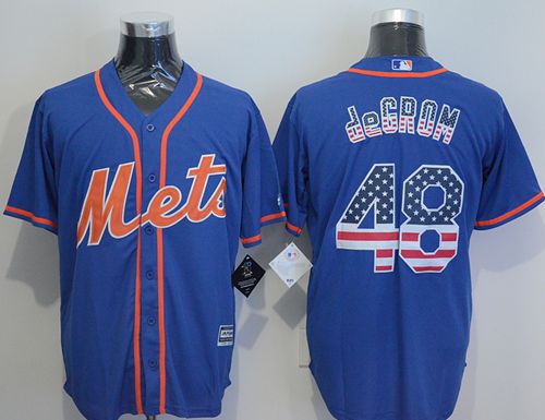 Mets #48 Jacob DeGrom Blue USA Flag Fashion Stitched MLB Jersey Mets #48 Jacob DeGrom Blue USA Flag Fashion Stitched MLB Jersey