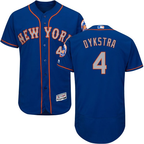 Mets #4 Lenny Dykstra Blue(Grey NO.) Flexbase Authentic Collection Stitched MLB Jersey Mets #4 Lenny Dykstra Blue(Grey NO.) Flexbase Authentic Collection Stitched MLB Jersey