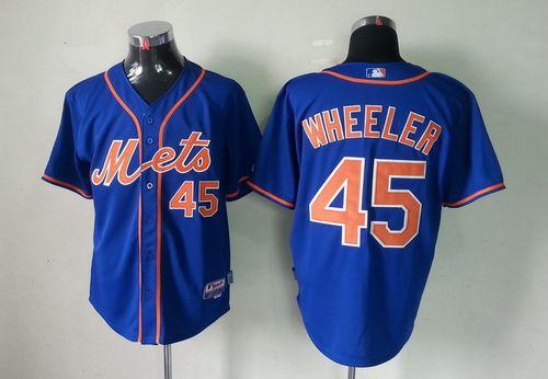 Mets #45 Zack Wheeler Blue Cool Base Stitched MLB Jersey Mets #45 Zack Wheeler Blue Cool Base Stitched MLB Jersey