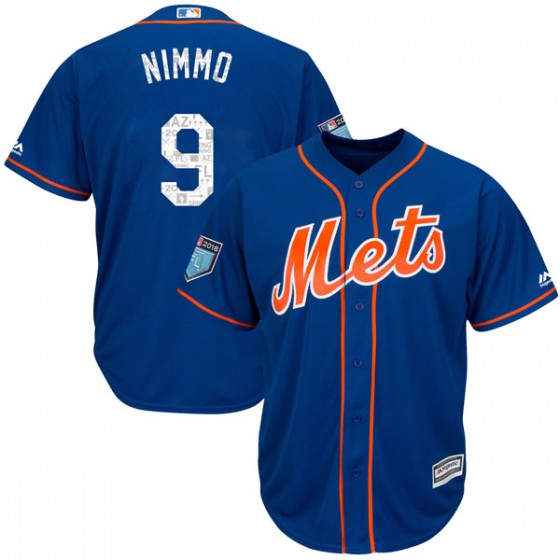 Mets #9 Brandon Nimmo Blue 2019 Spring Training Cool Base Stitched MLB Jersey Mets #9 Brandon Nimmo Blue 2019 Spring Training Cool Base Stitched MLB Jersey